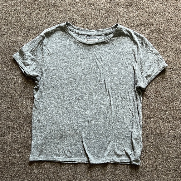 Abercrombie & Fitch AF Essentials Heather Grey Short Sleeve Boxy T-Shirt Size XS - Picture 1 of 9